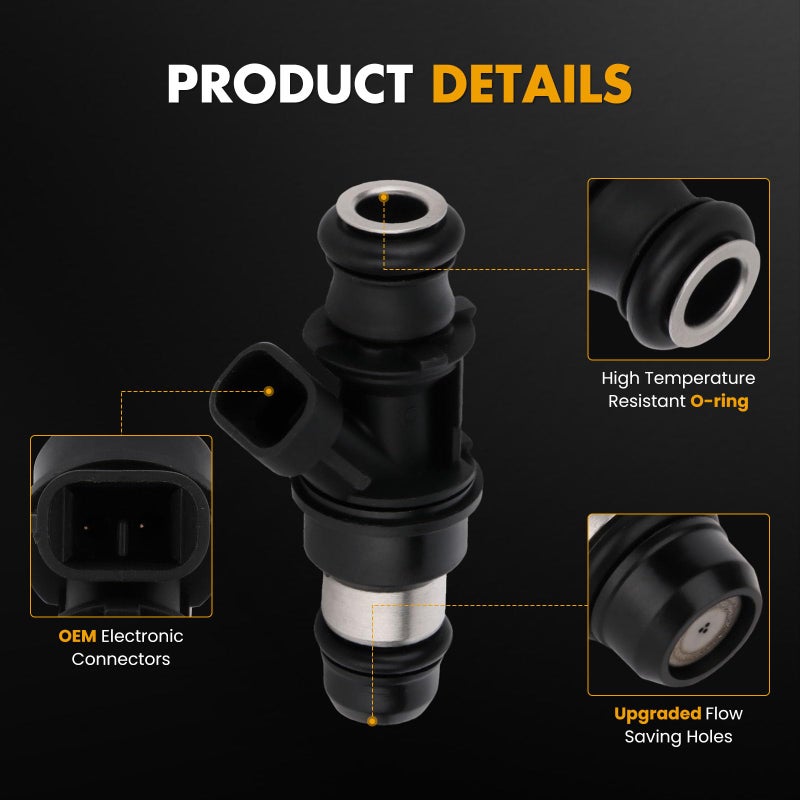 ROADFAR Fuel Injector Parts ROADFAR 3 Holes Engine Fuel Injector Kits Fit for 8.1L 2001 2002 2003 2004 2005 2006 Chevrolet Silverado 2500 HD, 8.1L 2001-2006 Chevrolet Silverado 3500 25348180 Pack of 8 - Image 5